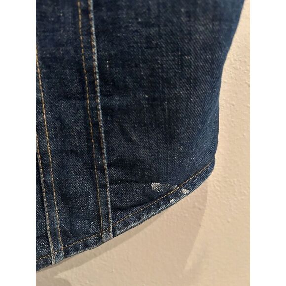 Vintage Lee Denim Storm Rider Denim Vest Mens Small 80s 90s Western Rodeo - Picture 3 of 11